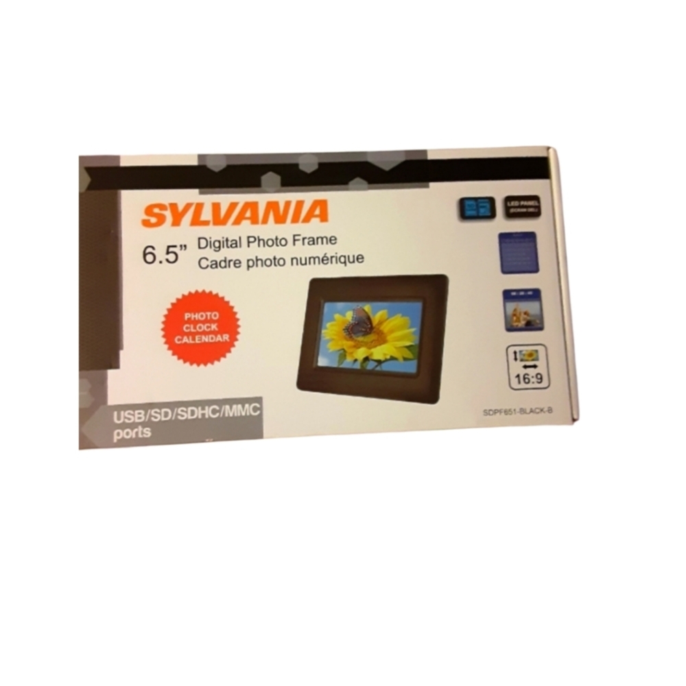 Sylvania SDPF651-B  6.5 " Digital Photo Frame